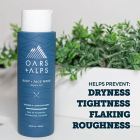 Daily-use cleanser for body and face with Vitamin E and antioxidants
