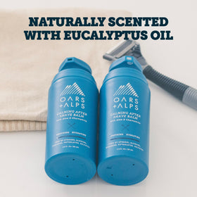 Oars + Alps Daily ritual shot conveys soothing post-shave care.