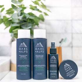 Oars + Alps clay texture close-up shows creamy paste ideal for styling.