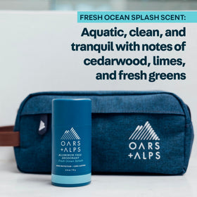 Oars + Alps deodorant 3pk packaging shows value and convenience.