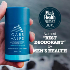 Oars + Alps deodorant clear-application on skin with no residue.