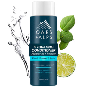 Oars + Alps Hydrating Conditioner bottle front, lightweight moisture for hair.