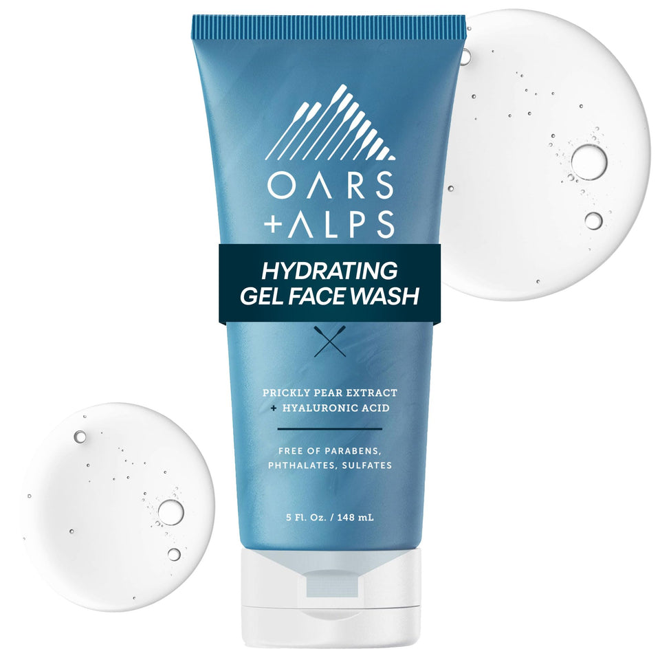 Oars + Alps Hydrating Gel Face Wash bottle for daily cleansing and refreshed, hydrated skin