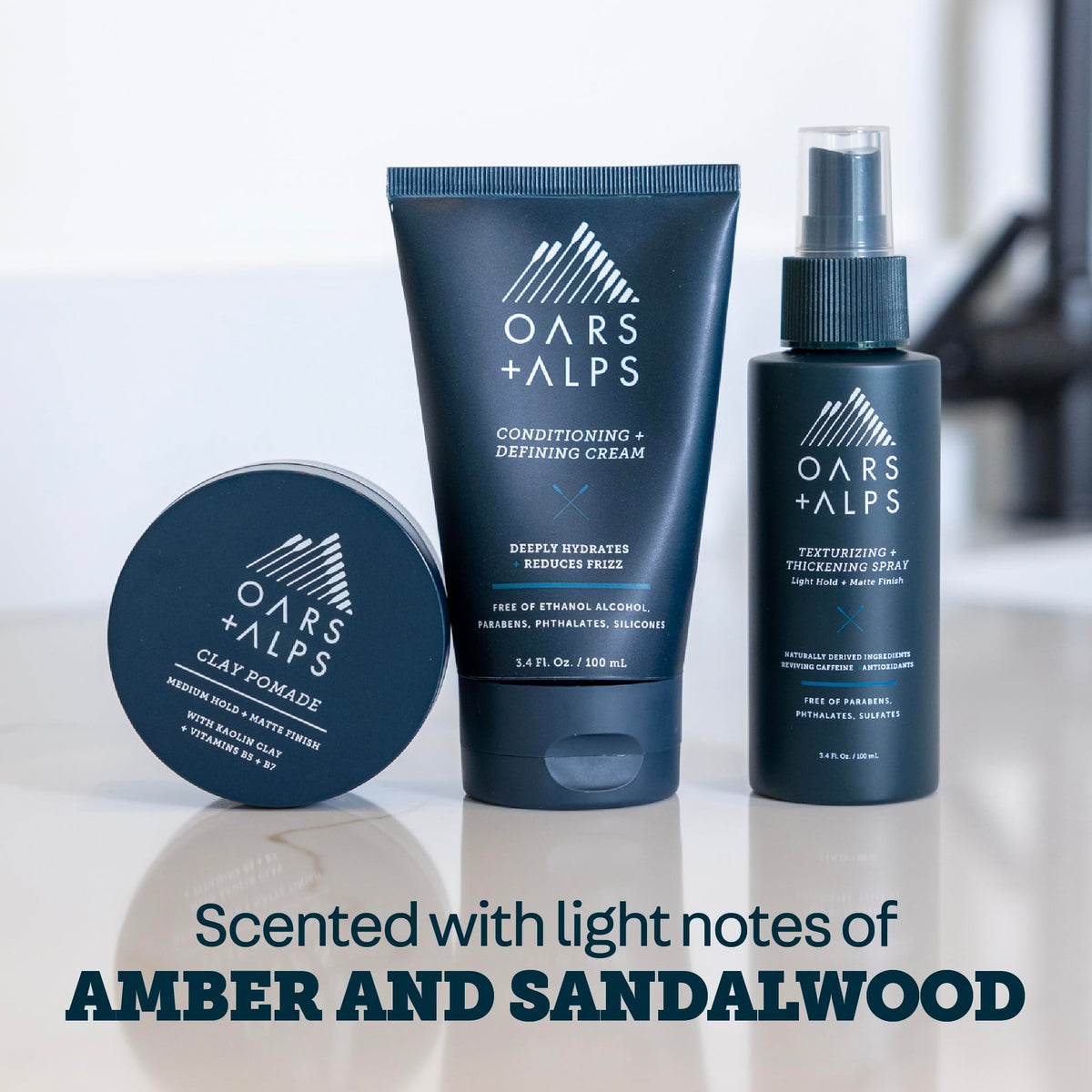 Chia and flaxseed oils in Oars + Alps formula seal moisture.