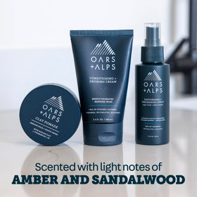 Chia and flaxseed oils in Oars + Alps formula seal moisture.