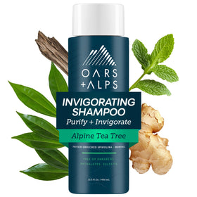 Oars + Alps men's sulfate-free shampoo bottle front for a clean, refreshed scalp.
