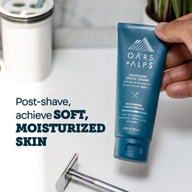Oars + Alps label detail emphasizes vegan, cruelty-free, paraben-free ingredients.