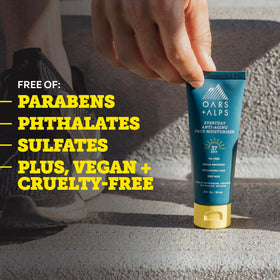 Oars + Alps SPF 37 packaging label for travel protection