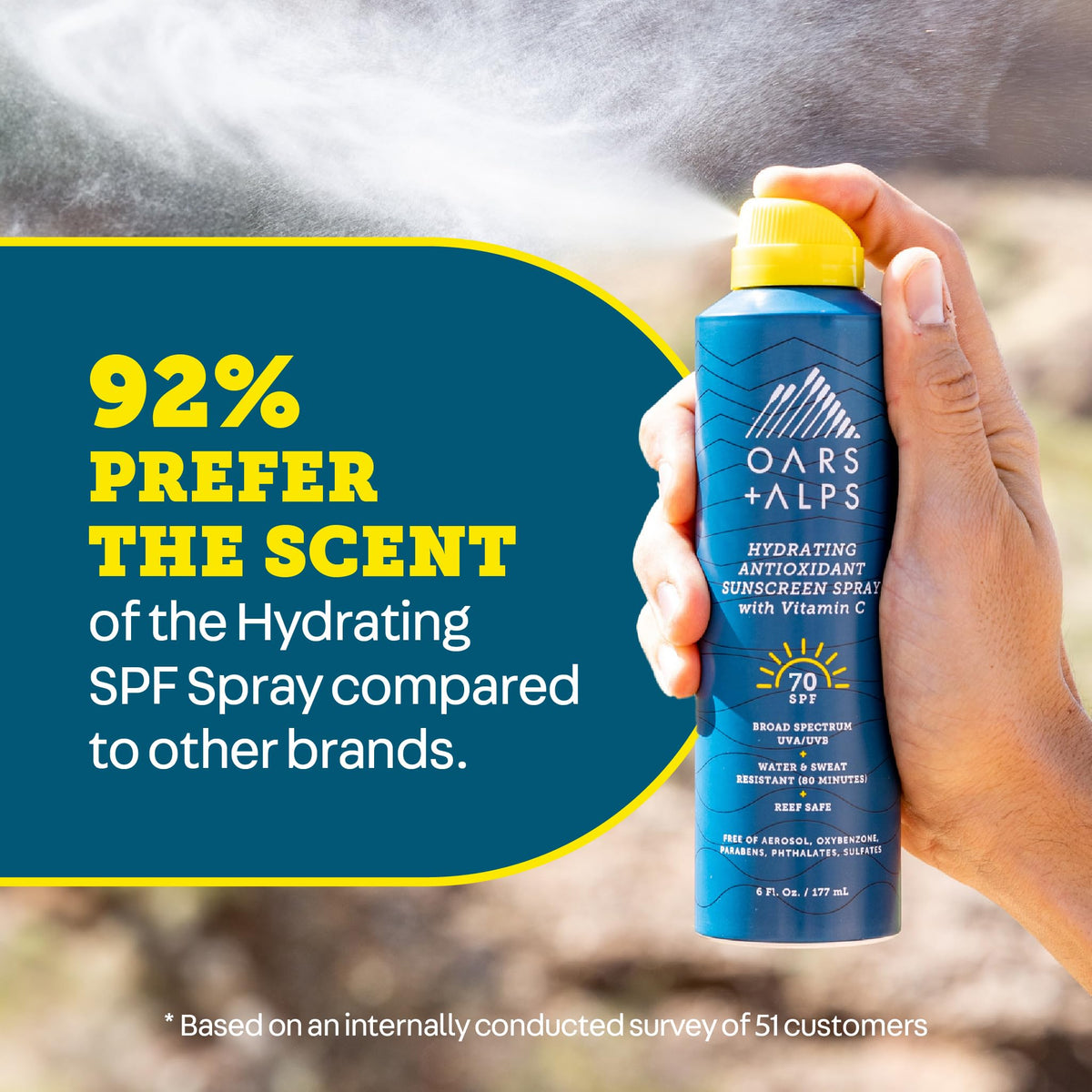 Oars + Alps Summer Splash fragrance evokes tropical notes while protecting skin.