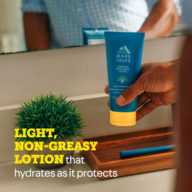 Oars + Alps sunscreen on skin provides lightweight, non-greasy protection.
