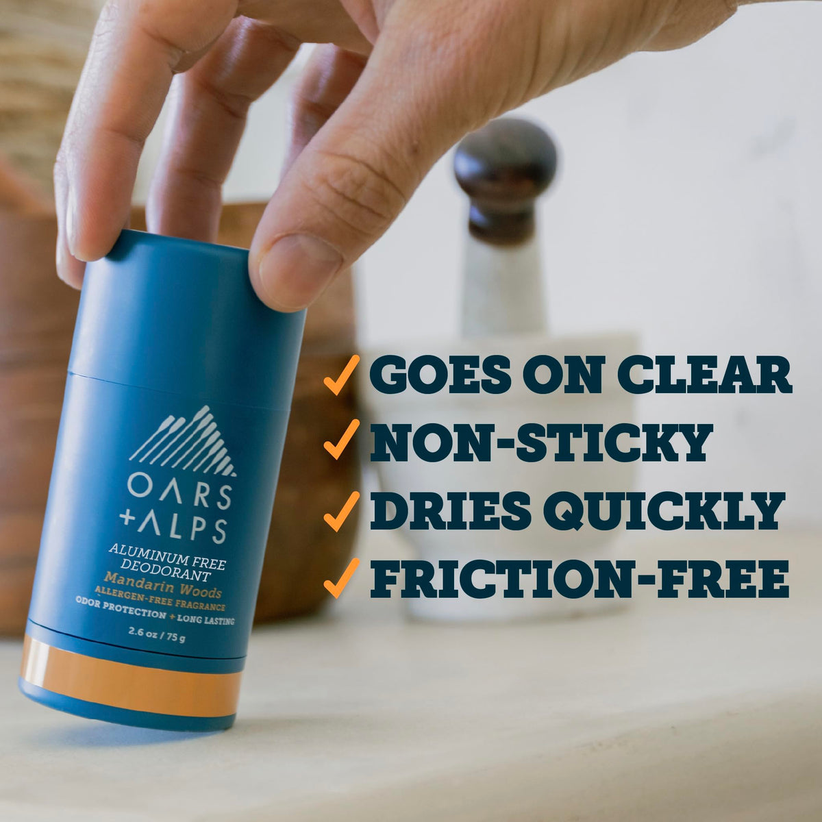 Oars + Alps deodorant in real-life wear context for all-day confidence