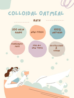 Close up texture of Baby Shea colloidal oatmeal powder