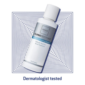 Obagi CLENZIderm M.D. cleanser on bathroom shelf.