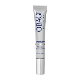 Obagi ELASTIderm Advanced Filler Concentrate bottle shown for visible fine line improvement.