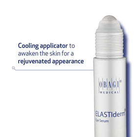 Cooling applicator delivering serum to delicate under-eye skin