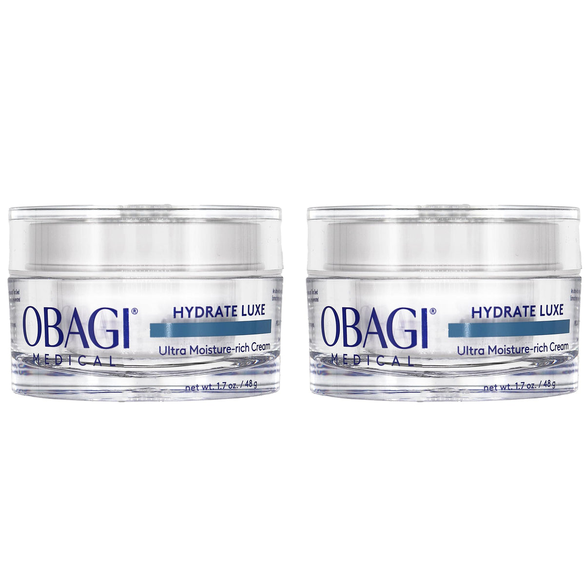 Obagi Hydrate Luxe balm-like texture close-up for overnight hydration.