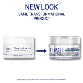 Obagi Hydrate Luxe night application scene during your skincare routine.