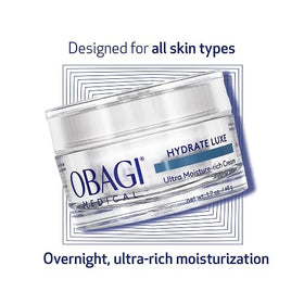 Obagi Hydrate Luxe Tara Seed Extract matrix highlights moisture retention.