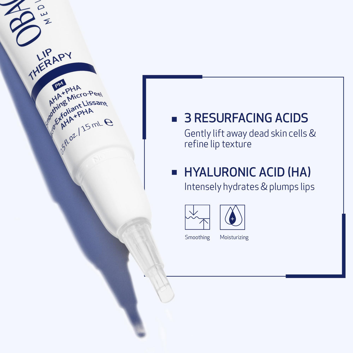 Argan oil imagery in Obagi Lip Therapy nourishing and replenishing lips