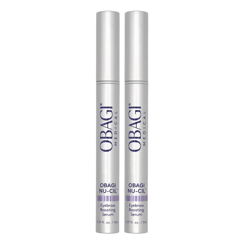 Obagi Nu-Cil brow serum bottle with packaging for fuller, healthier-looking brows
