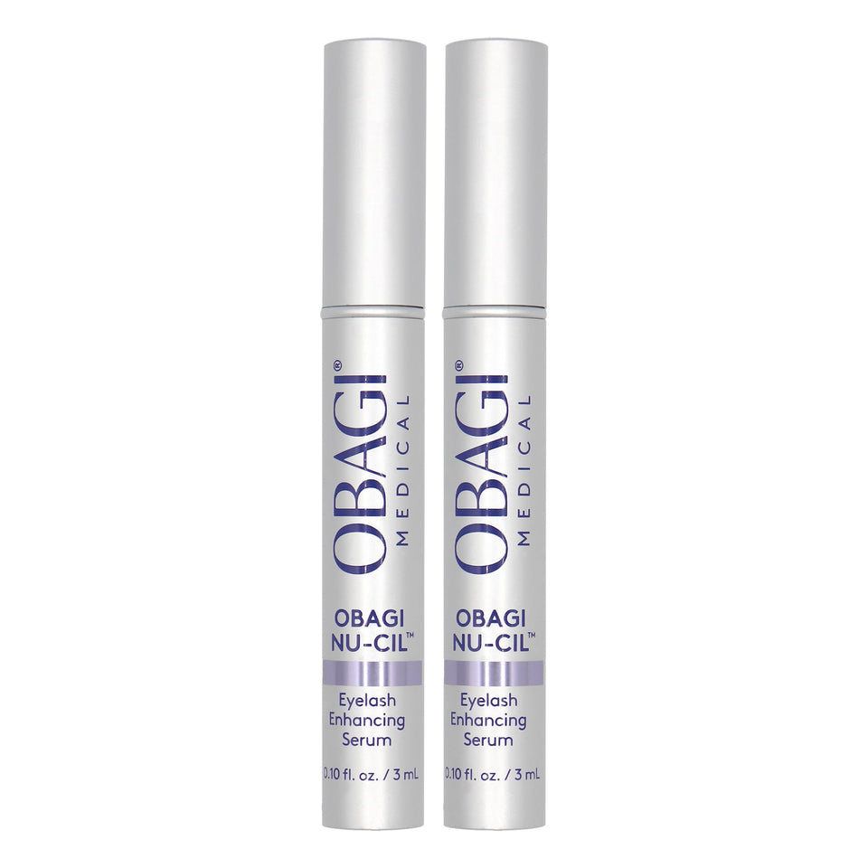 Obagi Nu-Cil eyelash serum bottle for daily lash conditioning.