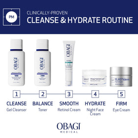 Obagi Nu-Derm Foaming Gel bottle with clean label indicates dermatologist-tested skincare.