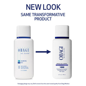 Obagi Nu-Derm Foaming Gel rich foam demonstrates gentle cleansing for normal to oily skin.