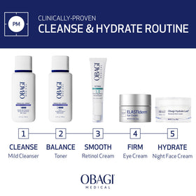 Obagi Nu-Derm Gentle Cleanser label detail emphasizes key ingredients for sensitive skin.