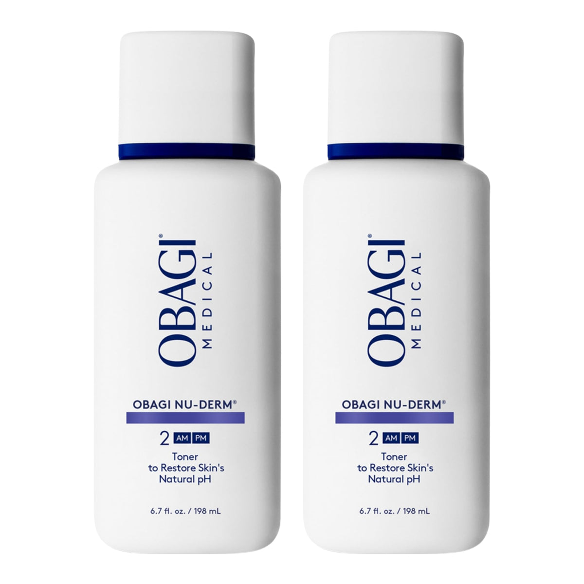 Obagi Nu-Derm Toner bottle shows alcohol-free formula for gentle skin balance.