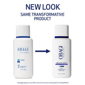 Obagi Nu-Derm Toner with Witch Hazel ingredient close-up, soothing balance.