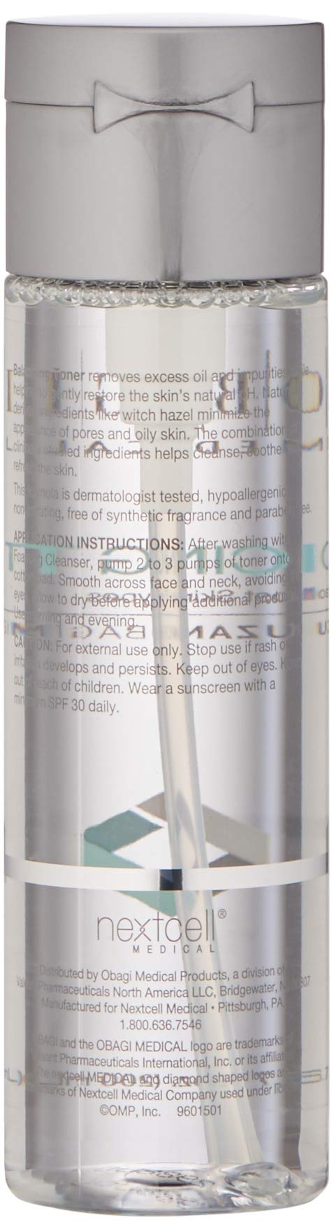 Obagi SUZANOBAGIMD Balancing Toner ingredients close-up highlighting antioxidants and soothing components