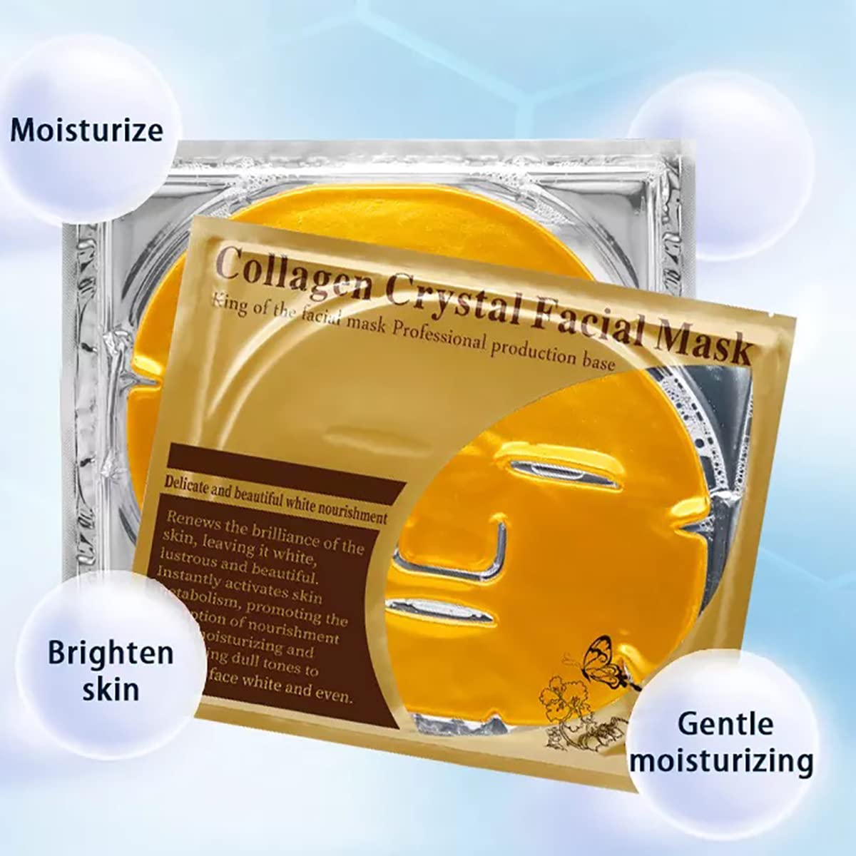 ObiPosay collagen mask after-use glow and plump look with non-sticky finish.