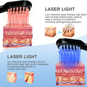 Obiredk Laser Hair Growth Comb close-up teeth for efficient light delivery.