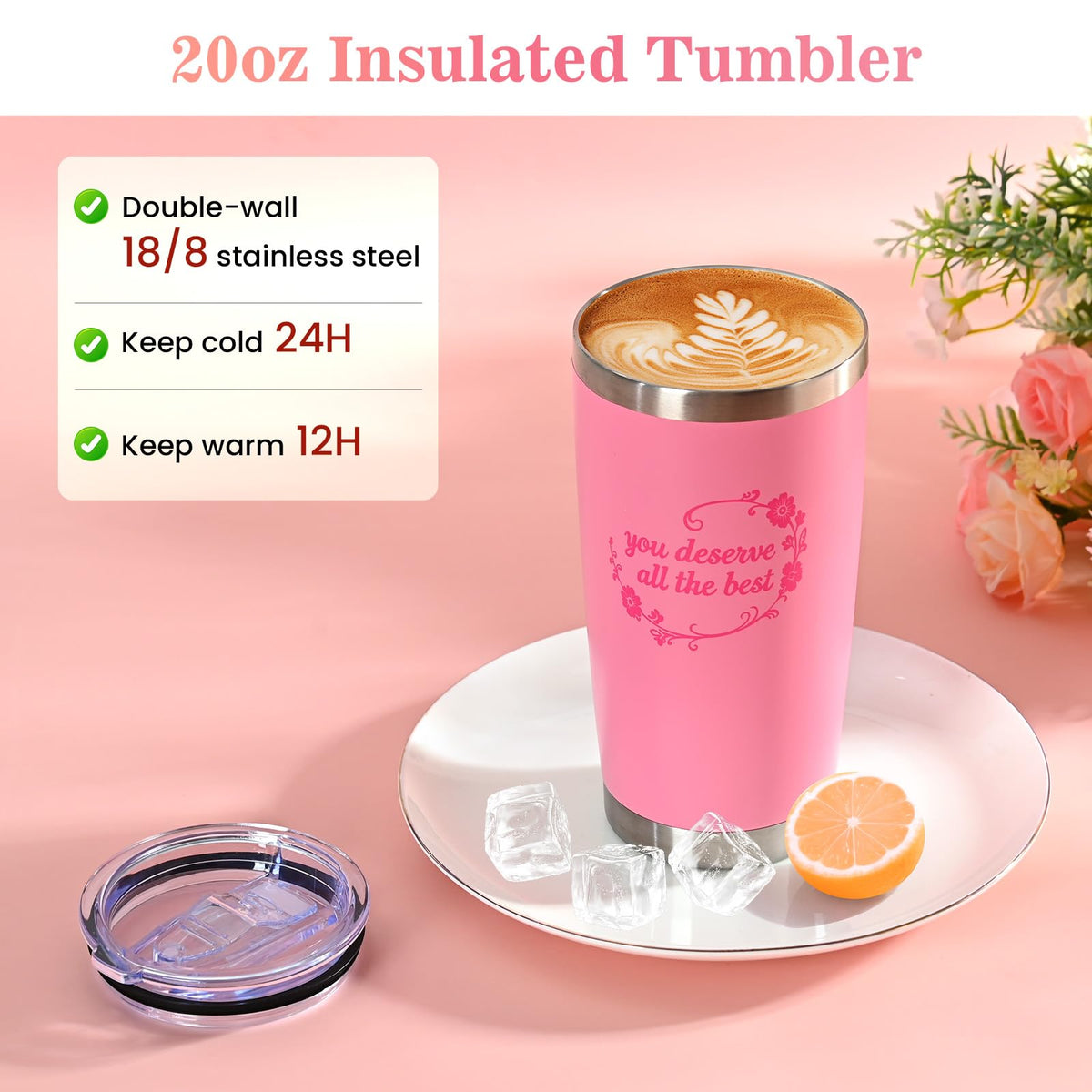 Obisesio large-capacity insulated mug keeps drinks hot or cold on busy days