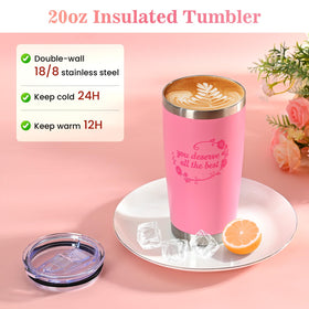 Obisesio large-capacity insulated mug keeps drinks hot or cold on busy days