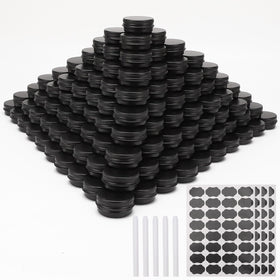 OBKJJ 234 pack round tins with screw lids for easy storage and labeling