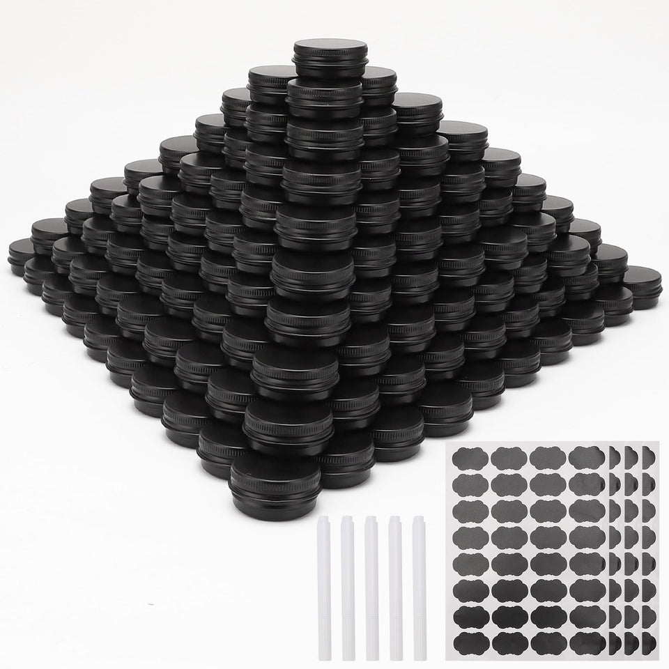 OBKJJ 234 pack round tins with screw lids for easy storage and labeling