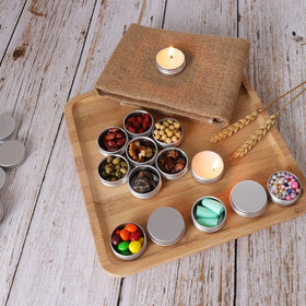 OBKJJ versatile storage tins suitable for candles, balms, lotions, spices, and crafts.