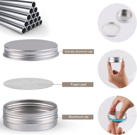 OBKJJ tin with sturdy finish, suitable for cosmetics, candles, and DIY projects.