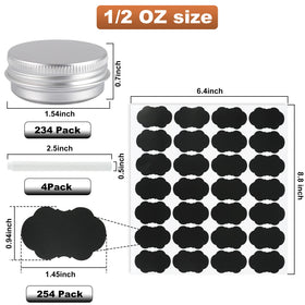 OBKJJ white markers included for quick labeling of tins in DIY projects.
