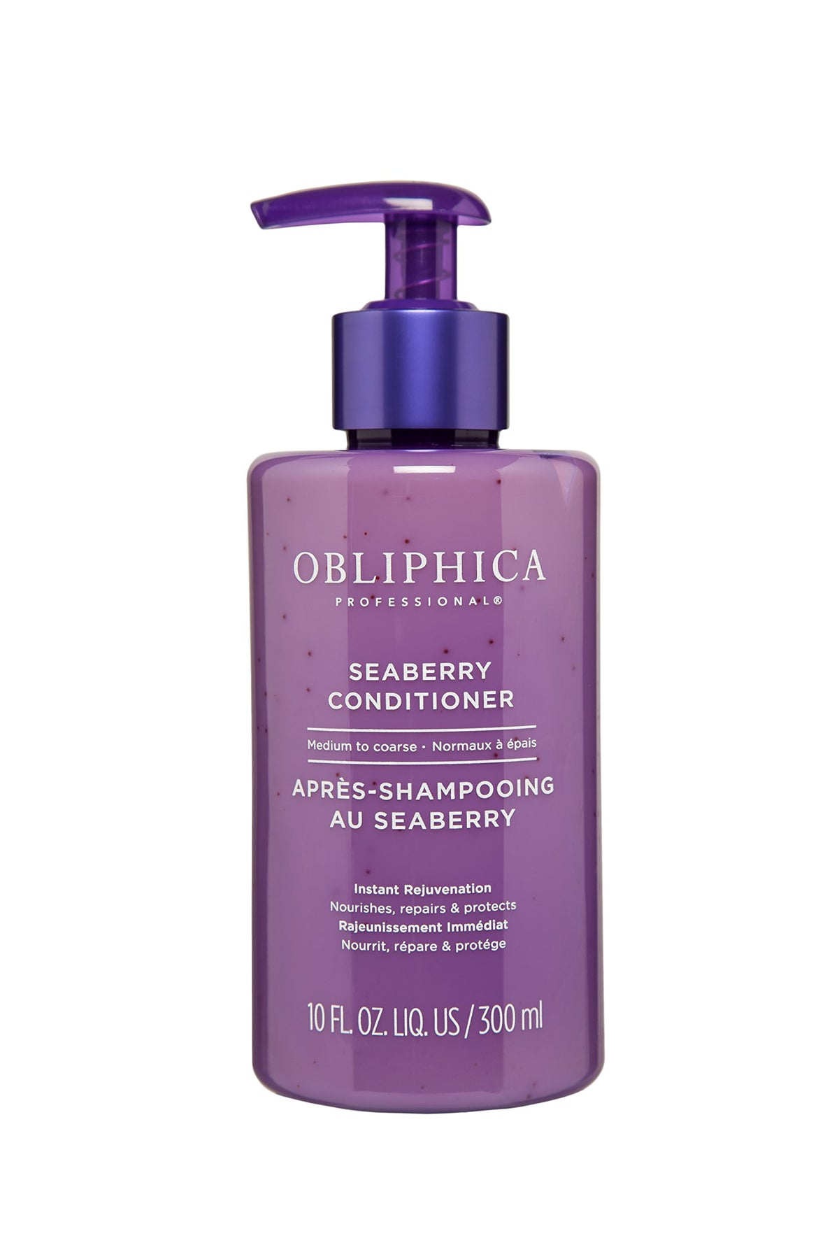 Obliphica Seaberry Conditioner bottle for wavy hair, detangles and nourishes