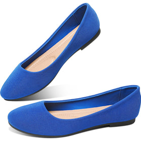 Obtaom ballet flats breathable textile upper for daily comfort.