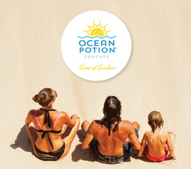 Ocean Potion SPF 85 bottle showcases the Signature Scent of Sunshine fragrance.