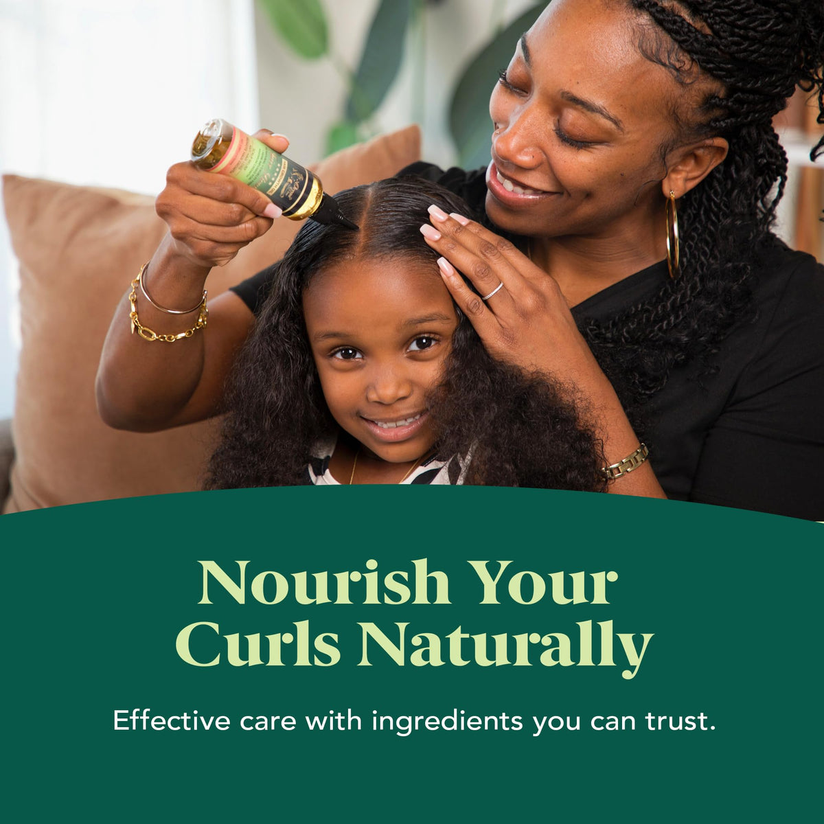 Ocean View Deep Waves Pomade dropper application on scalp for targeted nourishment.