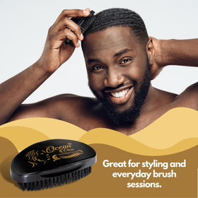 Ocean View Deep Waves Pomade packaging enhances presentation and keeps tools ready.