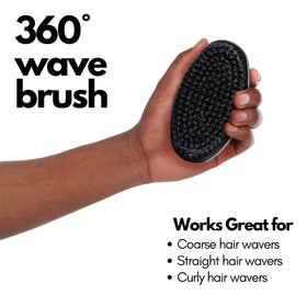 Ocean View Deep Waves Pomade wooden palm brush stored in its protective box.