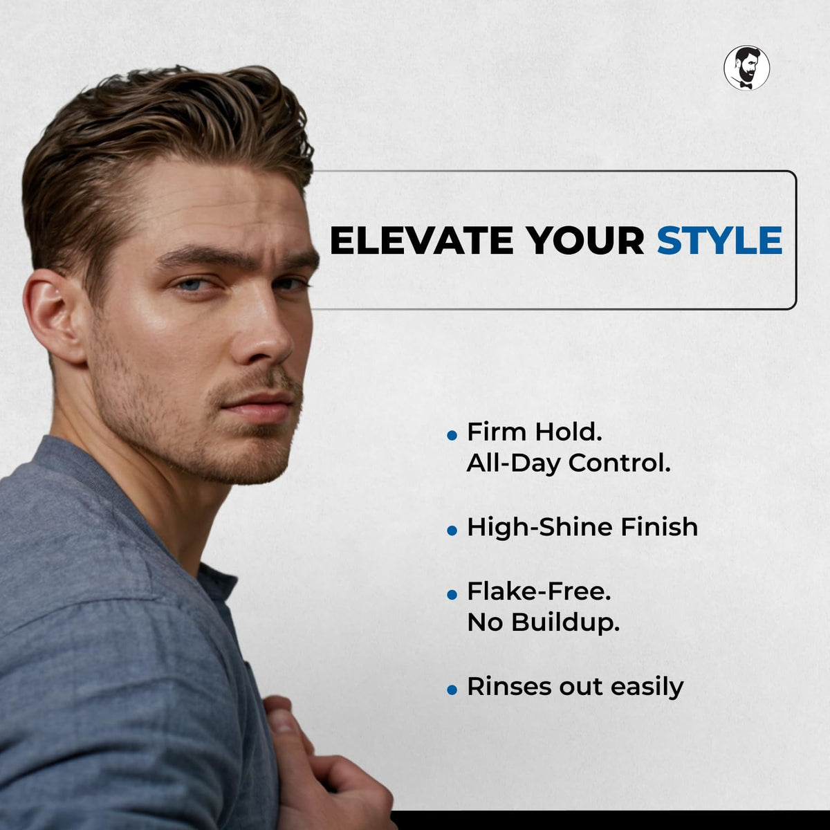 Oceano hair gel finishes with a smooth, high-shine look on hair.