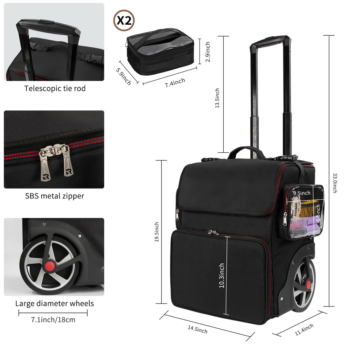 OCHEAL 1680D nylon construction offers durable daily studio use.