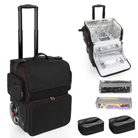 OCHEAL large makeup train case with side pockets for organized storage on the go.