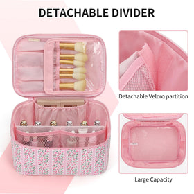 OCHEAL compact makeup bag fits in suitcases for easy carry